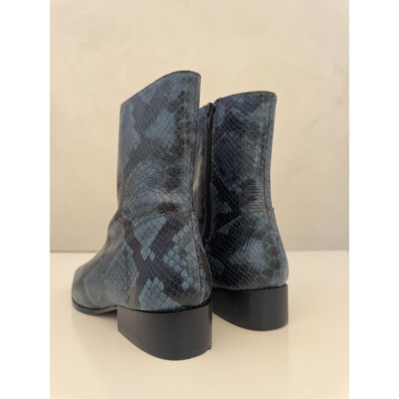 Paloma Wool Edna Boots In Blue Snakeskin Size 7.5 NEW! - Picture 2 of 8